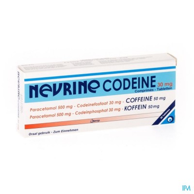 Nevrine Codeine 30mg Comp 20