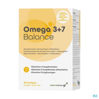Omega 3+7 Balance Caps 90 Natural Energy Labophar