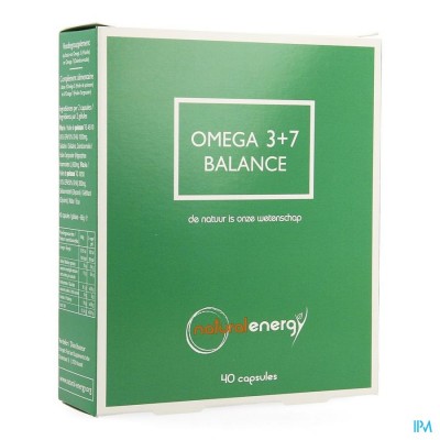 Omega 3+7 Balance Caps 40 Natural Energy Labophar
