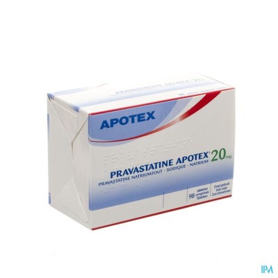 Pravastatine Apotex Comp 98 X 20mg