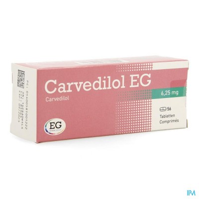 Carvedilol EG 6,25Mg Tabl 56X6,25Mg