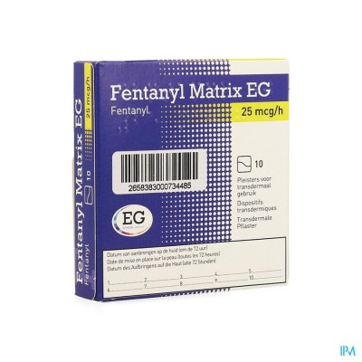 Fentanyl Matrix EG 25,0Ug Pleist Transderm 10