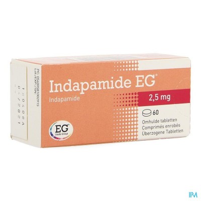 Indapamide EG Drag  60X2,5Mg