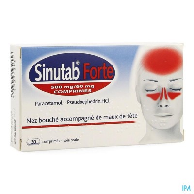 Sinutab Forte 500/60mg Comp 20