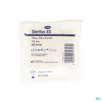 Sterilux Es 7,5x7,5cm 8l.st. 30x5 P/s
