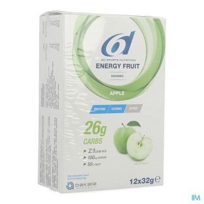 6d Sixd Energy Fruit Apple 12x32g