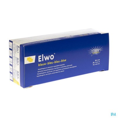 Elwo Pleister Elast Blauw 2,5cmx18cm 60 0020035