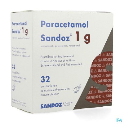 Paracetamol 1g Sandoz Bruistabletten 32