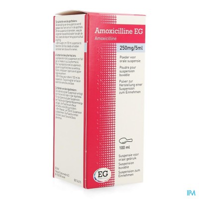 Amoxicilline EG Sir 100 Ml 250Mg/5Ml