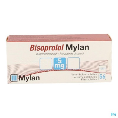 Bisoprolol Mylan 5,0mg Comp 56 X 5,0mg